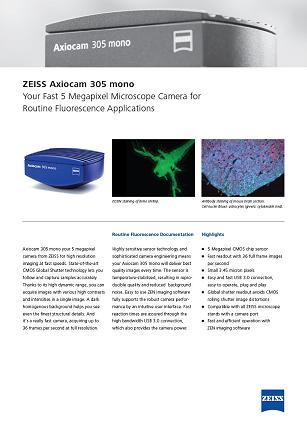 Product Flyer Axiocam 305 Mono